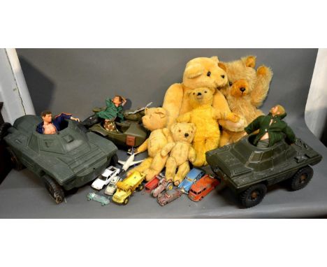 A Small Collection Of Play Worn Dinky Toys, together with other items to include Action Man 