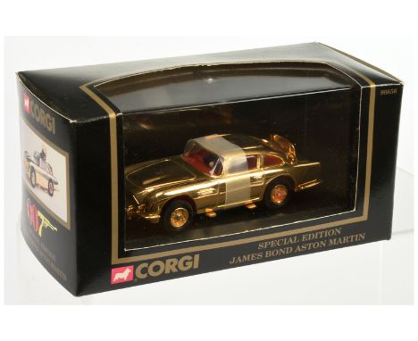 Corgi Toys 96656 "James Bond" Aston Martin DB5 (1/43rd) Gold Plated body, red interior and tyre slashers with correct accesso