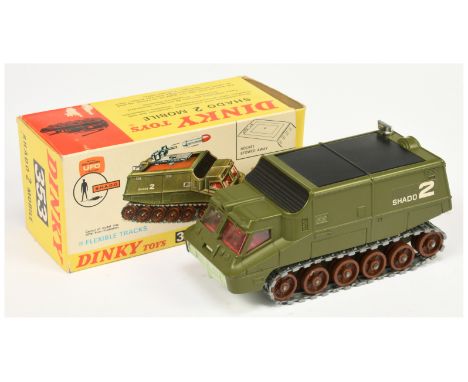 Dinky Toys 353 "UFO" Shado 2 Mobile - RARE VARIATION ISSUE - green body with black smooth roof, red interior, pale green base