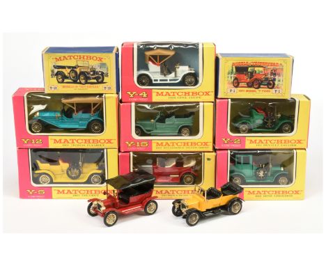Matchbox Models Of Yesteryear a Group to include - to include Y1 Ford Model T , Y4 Opel Coupe, Y15 Rolls Royce Silver Ghost, 