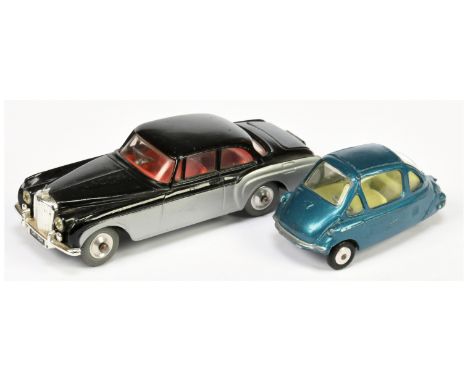 Corgi Toys 224 Bentley Continental Sports Saloon - two-tone black over silver, chrome trim, red interior and correct spare wh