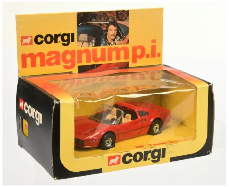 Corgi Toys 298 "Magnum PI" Ferrari 308 GTS - red body, black interior with beige seats and chrome 4-Spoke wheels - Near Mint 