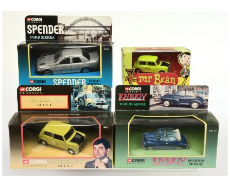 Corgi Group of TV &amp; Film Related to include - Morris "Lovejoy", Ford Cosworth "Spender", Mini "Mr Bean" and another but l