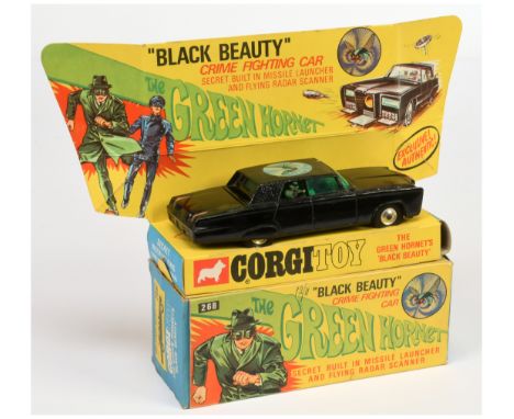 Corgi Toys 268 "The Green Hornet" Black Beauty - black body, green tinted windows, chrome trim and spun hubs - Good Plus incl