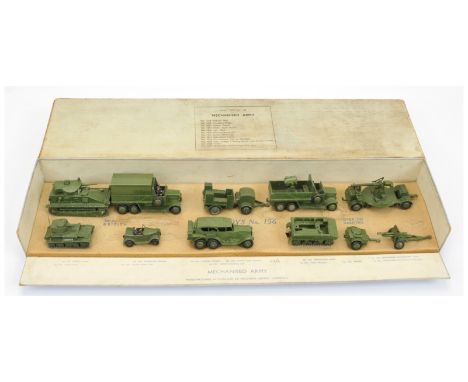 Dinky Toys Military Pre-war 156 "Mechanised Army" Set - this RARE issue contains 151a Medium Tank; 151 Transport Wagon; 151c 