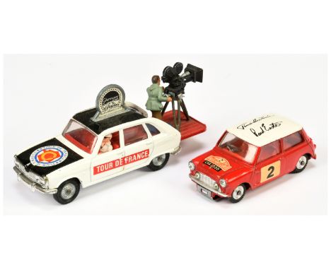 Corgi Toys 321 BMC Mini Cooper S - red body and interior, white "Autographed" roof, spun hubs and racing No.2 and GS13 "Tour 