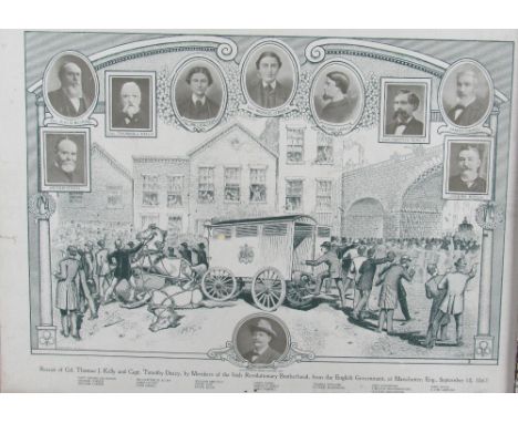 Fenian Rescue: A large and attractive American Print, "The Fenian Rescue of Col. Thos. J. Kelly and Capt. Timothy Deasy, by M