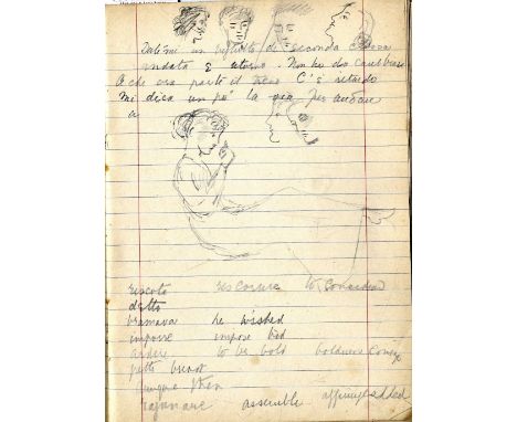 Manuscript Exercise Book

Gore Booth (Eva) A small octavo notebook containing Italian language exercises, with label inscribe