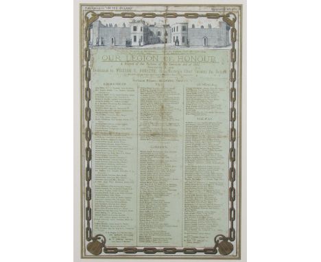 Coercion Act: An attractive coloured print "Our Legion of Honour: A Record of the Victims of the Coercion of 1881," Decorated