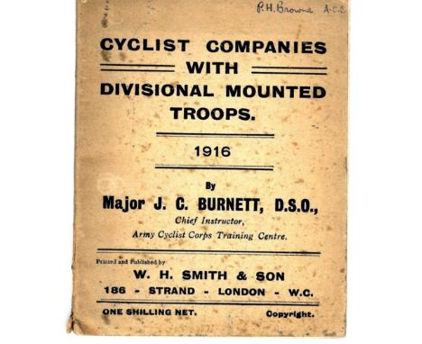 Unusual Cyclist Companies Instruction Manual

The Great War, 1914 - 1916: Burnett (Maj. J.C.) Cyclist Companies with Division