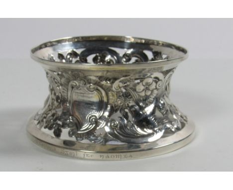 Important & Poignant Association
Terence Mac Swiney's Wedding Silver

A pierced silver Dish Ring,  5 1/2 ozs, by Egan  (of Co