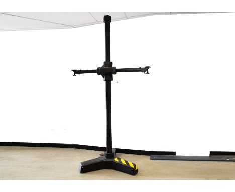 A Foba Asaba Studio Stand, stands approx 2.5 metres tall, designed for 4×5?, middle or digital professional cameras as well a