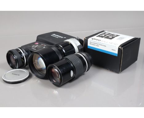 Three Nikon Nikkor SLR Lenses, comprising a Nikkor 28mm f/2.8 AI lens, serial no 618810, barrel G, elements F-G, mild fungus,