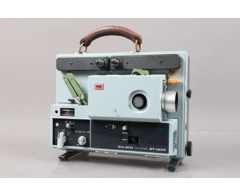 An Elmo ST-1200 Model M-O Super 8 Sound Projector, magnetic recording and optical sound playback projector, non-original carr