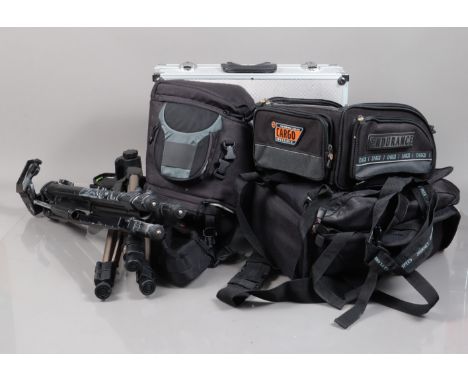 Camera Bags and Tripods, Camera Bags and Tripods, including a Cargo Endurance Tank Bag, Lowpro Mini Trekker and Sling Shot ba