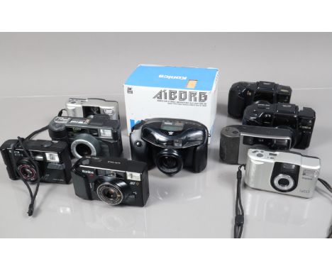 A Group of Konica Compact Cameras, a Konica Aiborg, sometimes called ''The Darth Vader'', two Z-Up 60, an Off Road Wide 28, a