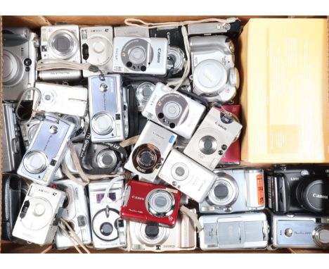 A Tray of Canon Digital Cameras, numerous IXUS and PowerShot models, all untested, G 