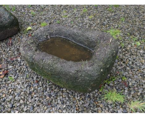 An antique granite rectangular Trough, 26in long x 17in wide x 12in high (66cm x 43cm x 30.5cm). Note; This lot can be Viewed