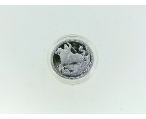 A 2019 London Mint Silver proof Sovereign, with 'First Strike' certificate, in presentation case entitled 'Forever the First'