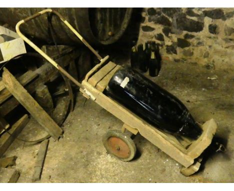 A vintage bespoke Cider bottle Trolley. Note; This lot can be Viewed at and must be Collected from West Yelland Farm, Freming