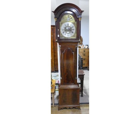 Ben. Wilson, a mahogany 8-day longcase clock with rocking ship automaton, the 12in brass dial with rocking ship automaton to 