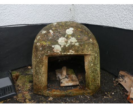 A vintage terracotta Oven, damaged, 24in diameter x 21in high (61cm x 53.5cm).  Note; This lot can be Viewed at and must be C