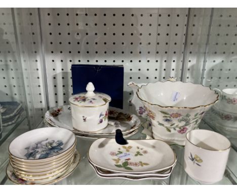 A small quantity of Mixed Ceramics; including Trinket Dishes of Aynsley, Minton 'Marlow', Coalport 'Hunting Scenes', Royal St
