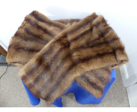 A vintage dyed mahogany brown Canadian squirrel fur Stole.