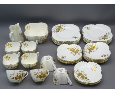 WILEMAN &amp; CO GILT DECORATED TEAWARE