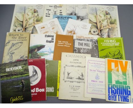 FISHING INTEREST - product catalogues and books in excess of one dozen including 'Sue Burgess Fly Tying Materials &amp; Game 