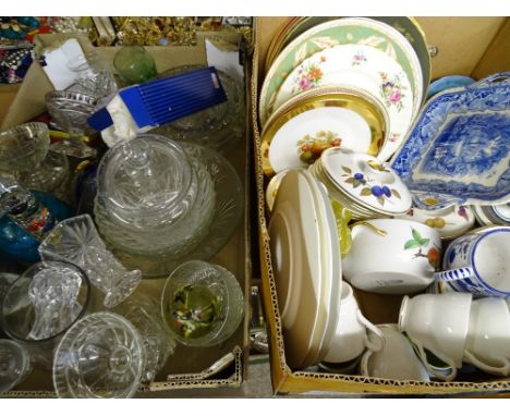 DECORATIVE WALL PLATES, DUCHESS BONE CHINA TEAWARE, Royal Worcester Evesham, Mdina and other glassware and pottery (within tw