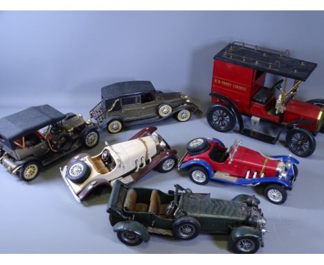 BURAGO &amp; SIMILAR MODEL VINTAGE VEHICLES including tin plate and one for M R Parry Chemist