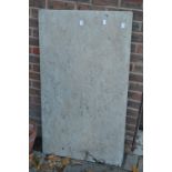 A large piece of rectangular shaped marble, 120cm x 70cm.
