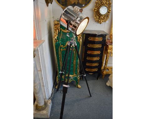 A good chrome search light style floor standing lamp.