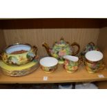 Fruit decorated china.