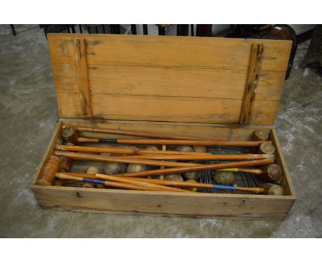 A croquet set.