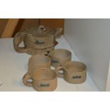 An unusual Chinese Yixing pottery tea service.