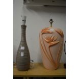 Two table lamps.