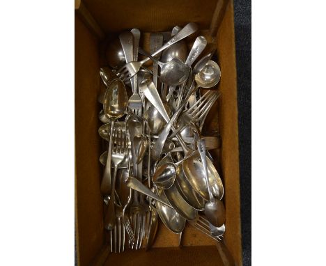 A quantity of silver flatware.