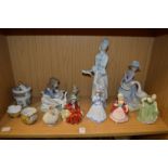 Decorative figurines to include Dalton, Lladro etc., and other items.