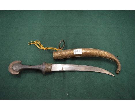 An Eastern Kindjal and scabbard.