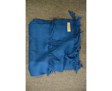 A blue cashmere scarf.