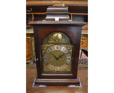 A George III design large mahogany case mantel clock.