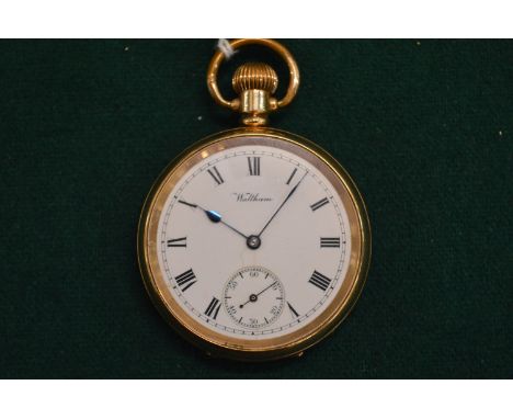 A Waltham gold plated pocket watch.