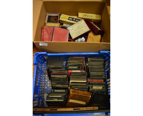 A quantity of magic lantern slides.