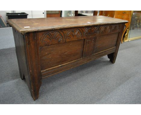 An 18th century oak coffer.