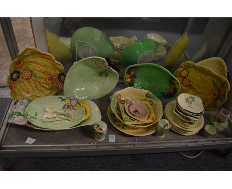 A large quantity of Carlton ware leaf shaped dishes etc.