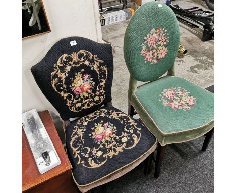 2 GEORGIAN TAPESTRY DINING CHAIRS