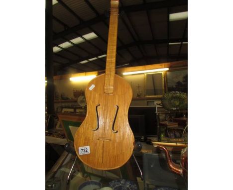 A vintage model of a violin made from matchsticks, 71cm,&nbsp; Stand not included.