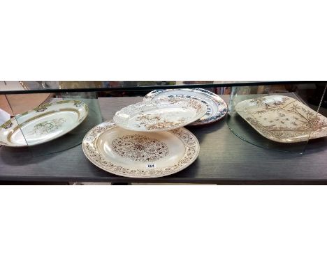 5 large vintage meat platters, Collect only